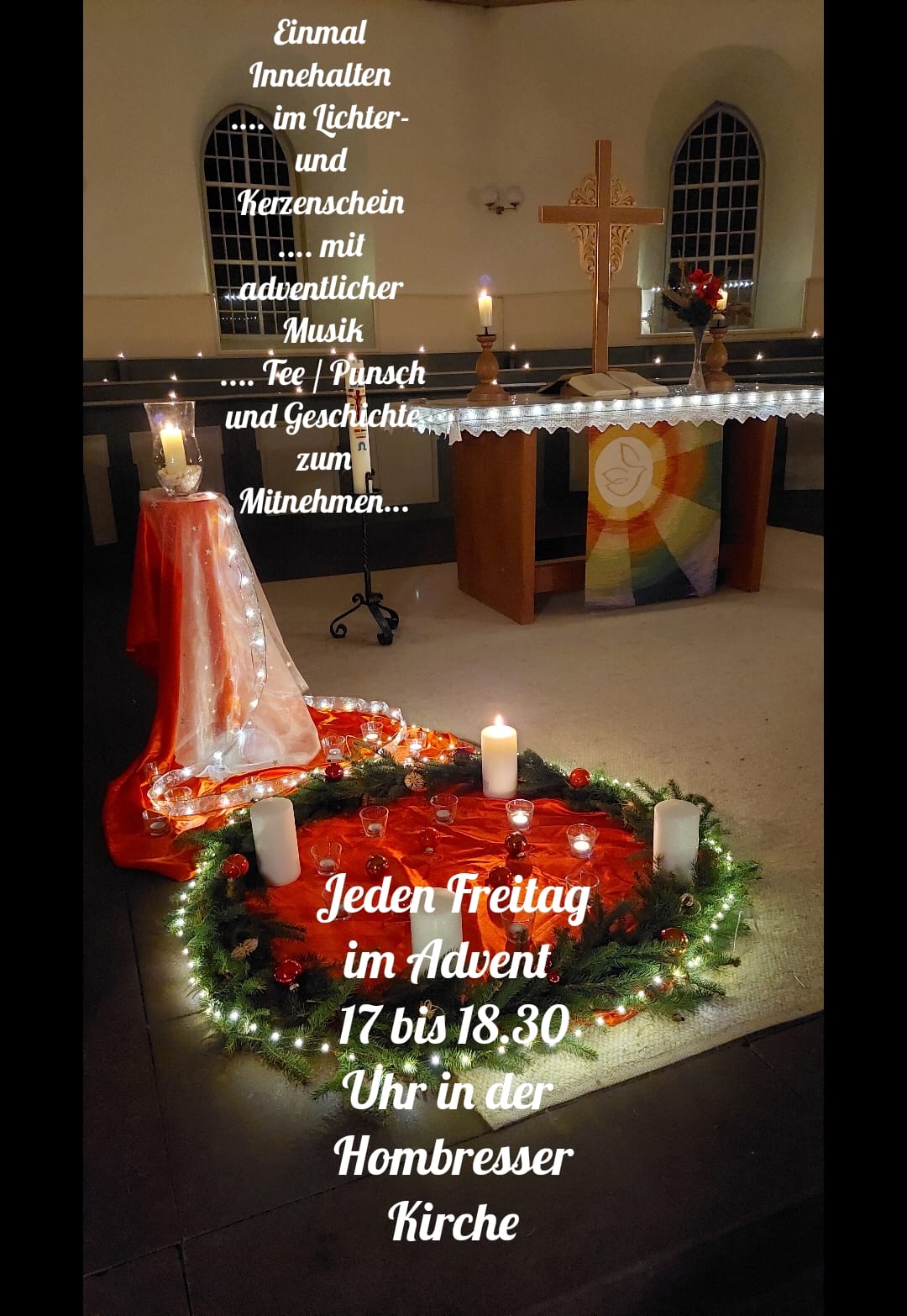Jeden Freitag im Advent – Innehalten in der Hombresser Kirche