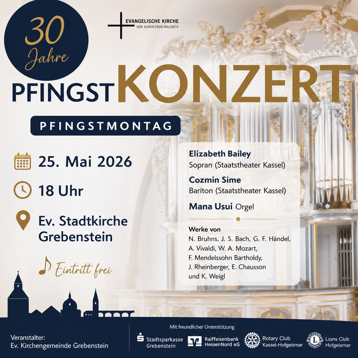 Pfingstkonzert – Pfingstmontag Stadtkirche Grebenstein