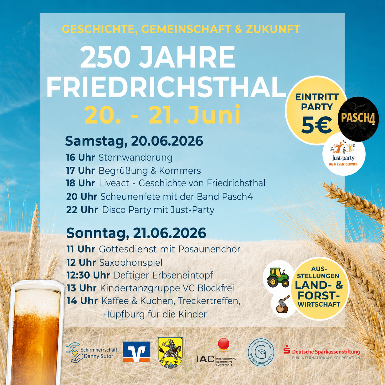 Festgottesdienst zum Jubiläum in Friedrichsthal 21.06.26