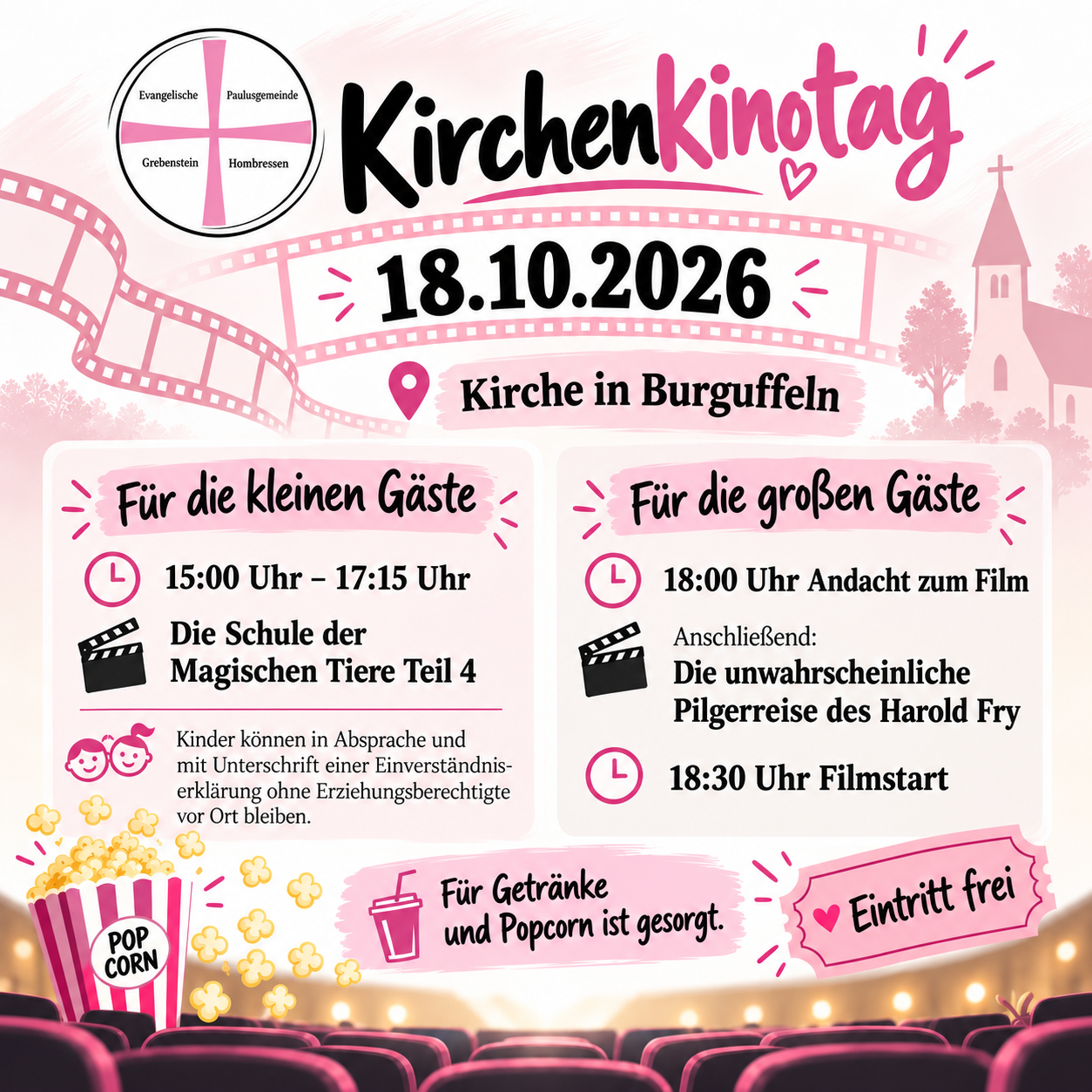 KirchenKinoTag am 18.10.26 in Burguffeln